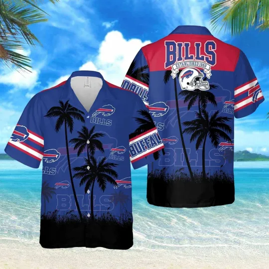 Discover Personalized Buffalo Football Billss Team Hawaiian Shirt Short Sleeve Adult