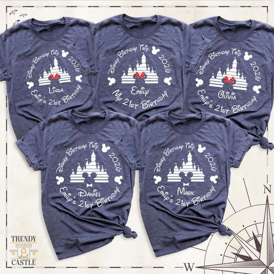 Discover Disney Birthday Shirt Custom Family Matching Tee, Disneyland Birthday Trip Tshirt, Birthday Crew Disneyworld Shirts, Birthday Squad Outfit