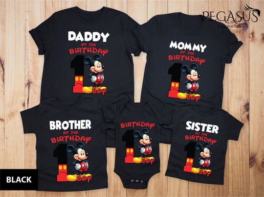 Discover 1st Birthday Mickey Shirt, Mickey Birthday Family Tees, Mommy of the Birthday Boy Mickey Mouse, Disney Birthday Gift, Family Disney Matching