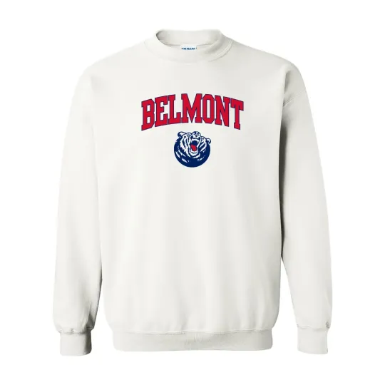 Discover Belmont Bruins Arch Logo Sweatshirt White