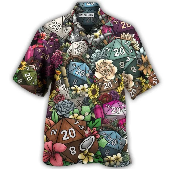 Discover D20 Loves Flowers Hawaiian Shirt, Short Sleeve Unisex, Beach Shirt, for Vacation
