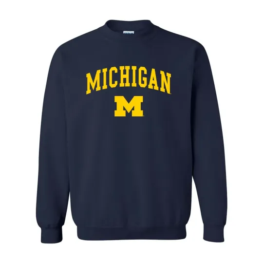 Michigan Wolverines Arch Logo Crewneck Sweatshirt