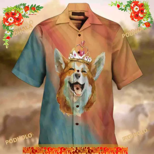 Discover Corgi Dog Funny Hawaiian Shirt Cool Gift For Beach Trip