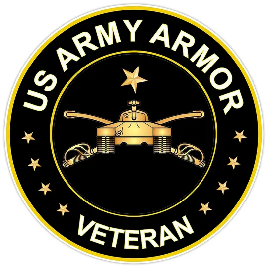 US Army Armor Veteran Bumper Sticker