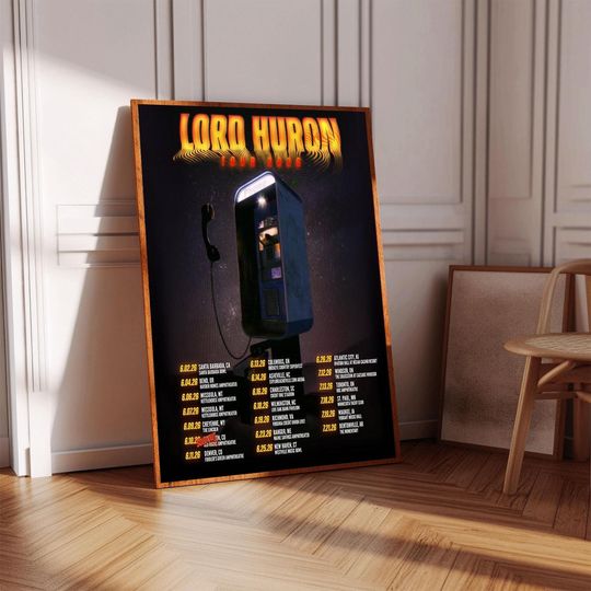 Discover Lord Huron Tour 2026 Vintage Phone Booth Concert Poster