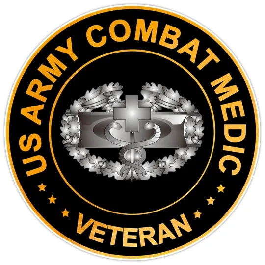 US Army Combat Medic Veteran Bumper Sticker