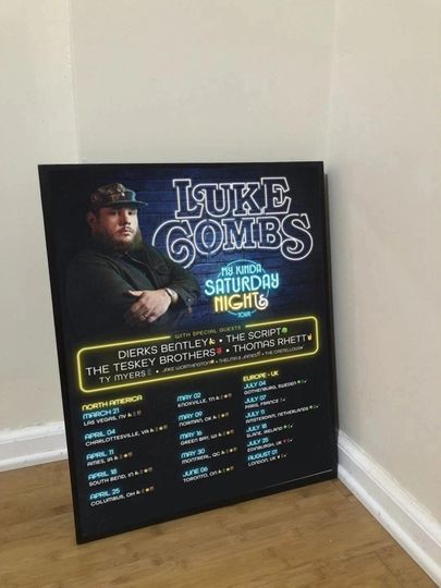 Discover Lukee Comb My Kinda Saturday Night Tour 2026 Poster