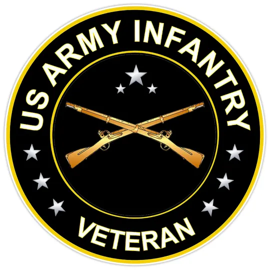 Discover US Army Infantry Veteran Bumper Sticker