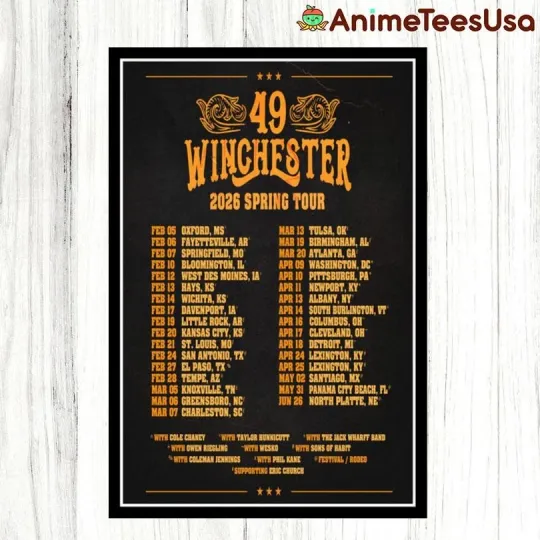 Discover 49 Winchester 2026 Spring Tour Poster Home Decor, Wall Art, Fan Gift