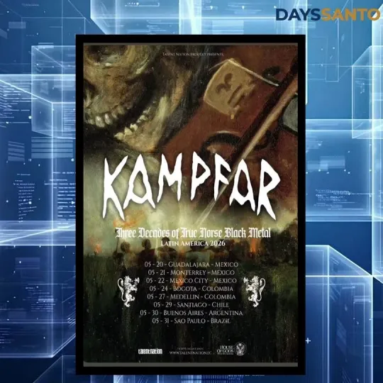 Discover Kampfar Latin American Tour 2026 Poster Home Decor, Wall Art, Fan Gift