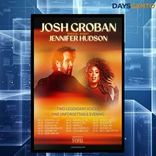 Discover Josh Groban Fall 2026 Tour Poster Home Decor, Wall Art, No Frame, Fan Gift