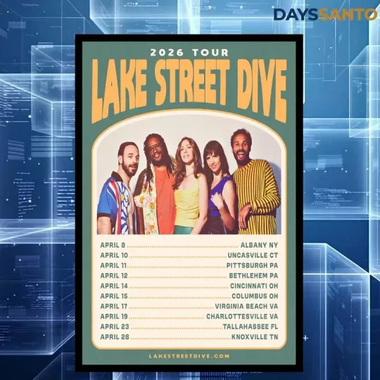 Discover Lake Street Dive 2026 April Tour Poster Home Decor, Wall Art, Fan Gift