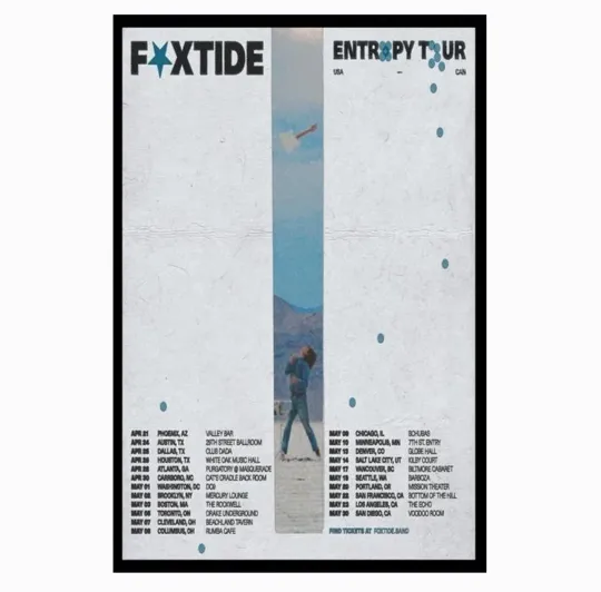 Discover Foxtide Entropy Tour 2026 Poster