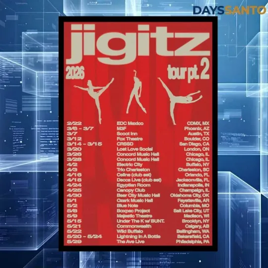 Discover Jiggy Fall Tour 2026 Poster Home Decor, Wall Art, No Frame, Fan Gift