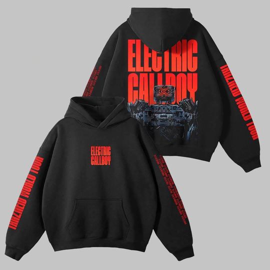Discover Electric Callboy Tanzneid Robot 3D Hoodie Unisex Metalcore Tour