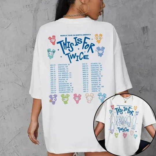 Discover Twice This Is For World Tour In US 2026 T-shirt Size S-3XL
