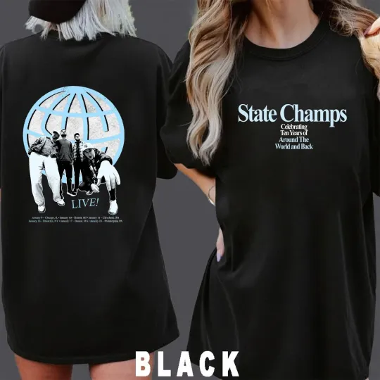 Discover State Champ Tour 2026 Fan Gifts Double Sided Unisex T-Shirt