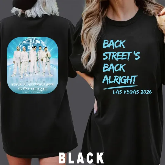 Discover Backstreet Boys Millennium Tour 2026 Double Sided T-Shirt