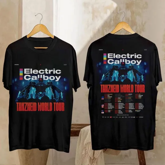 Discover Electric Callboy Tanzneid Tour Shirt 2025 2026 World Tour Dates T-shirt