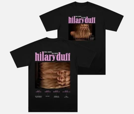 Discover Hilary Duff SMALL ROOMS Tour 2026 short sleeve 2 side shirt
