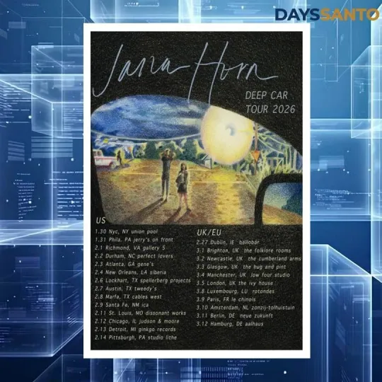 Discover Jana Horn Deep Car Tour 2026 Poster Home Decor, Wall Art, Fan Gift