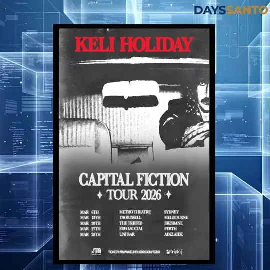 Discover Keli Holiday March 2026 Capital Fiction Tour Poster Home Decor, Wall Art