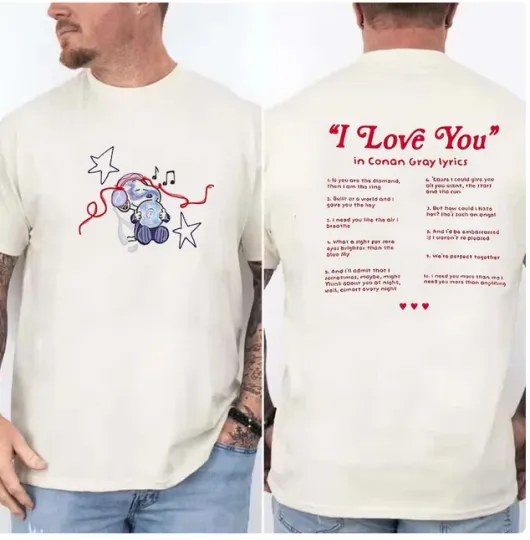 Discover World Tour 2026 Lyric T-Shirt for Music Fans - Cute Bear Concert Tee