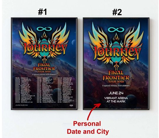 Discover Journey Band Final Frontier Tour 2026 Poster, Custom Date and City tour