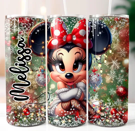 Discover Cute Christmas Tumbler with Lid and Straw