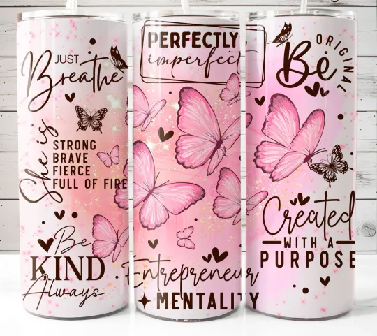 Discover Inspirational Tumbler with Lid and Straw