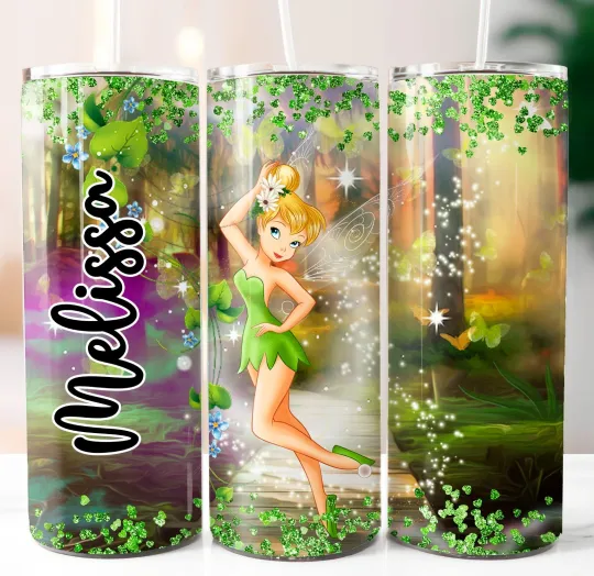 Discover Tinker Bell Tumbler with Lid and Straw