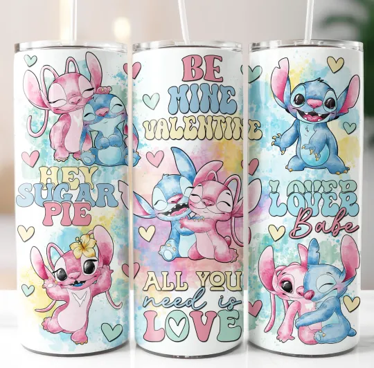 Discover Valentine Day Tumbler with Lid and Straw