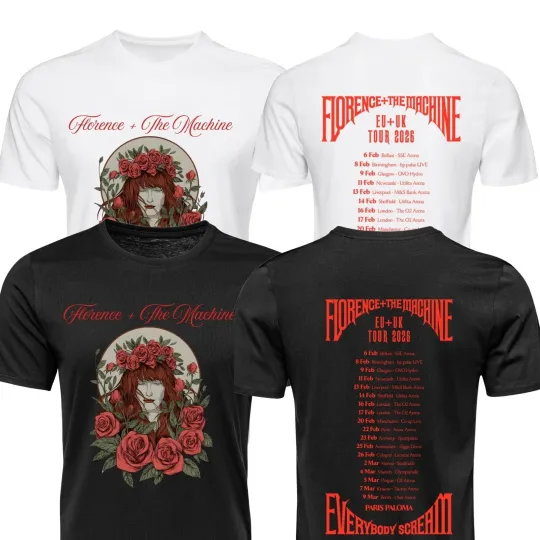 Discover Florence The Machine Everybody Scream Tour Double Sided T-Shirt Unisex Kid Adult