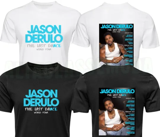 Discover Jason Derulo Last Dance Tour 2026 Double Sided Unisex T-Shirt