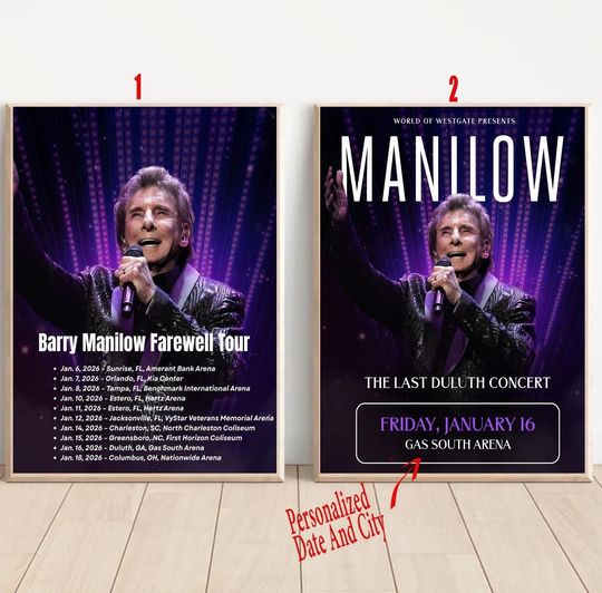 Discover Custom Manilows Announces Farewell Tour 2026 Poster