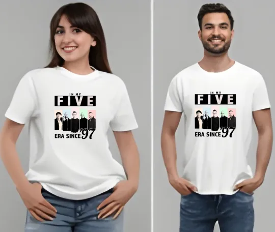 Discover Five Boyband 5ive 90s Reunion Tour T-Shirt Unisex Fan Gift