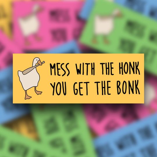 Goose Meme Bumper Sticker -