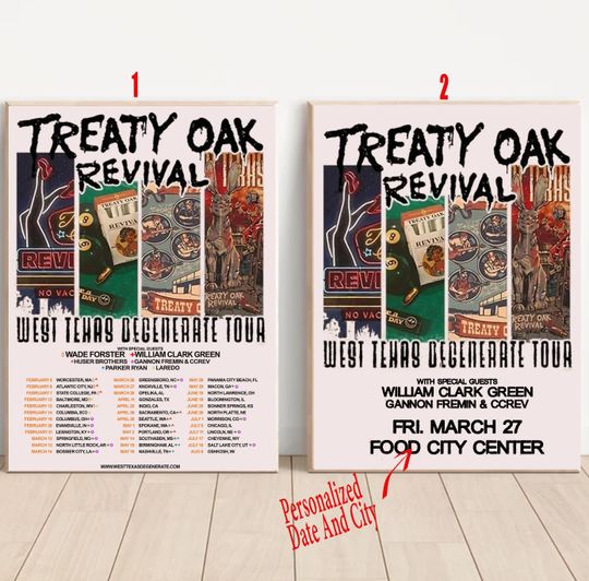 Discover Custom Treaty Oak Revival 25-City U.S Headline Tour 2026 Poster