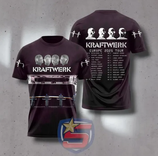 Discover Kraftwerk Tour 2025 3D Unisex T-Shirt