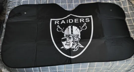 Las Vegas Raiders Car Truck Windshield Folding Sun Shade, Window Sun Blocker football