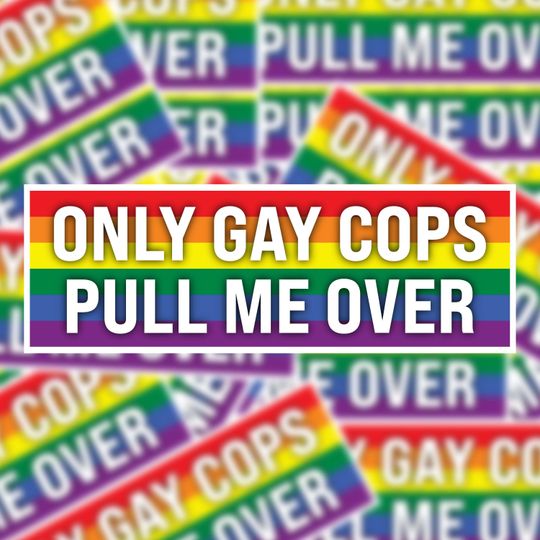 Discover Gay Cop Bumper Sticker - Durable, Weatherproof Vinyl Decal