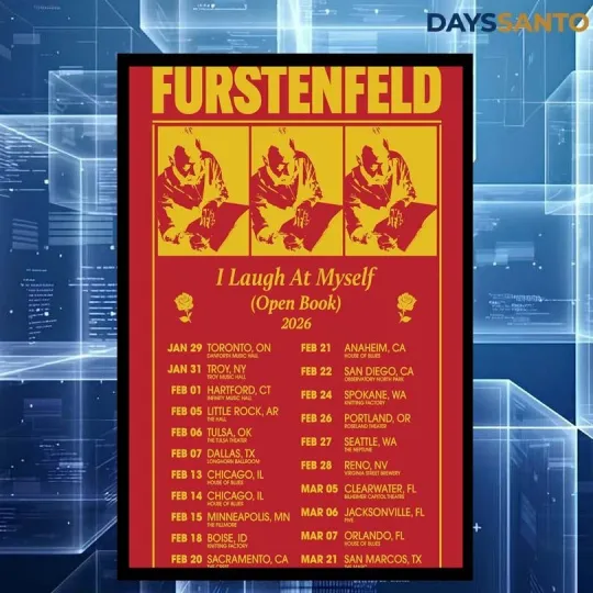 Discover Justin Furstenfeld Tour Fall 2026 Poster Home Decor, Wall Art, Fan Gift