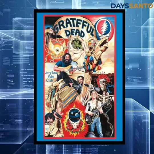 Grateful Dead Jerry Garcia Video Club Tour 2026 Poster Home Decor, Wall Art