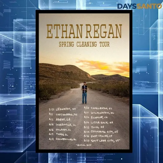 Discover Ethan Regan Spring Cleaning Tour 2026 Poster Home Decor, Wall Art, Fan Gift