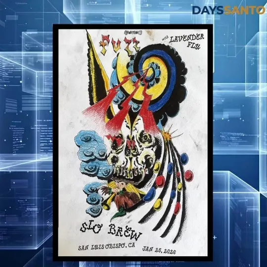 Discover Fuzz And Lavender Flu January 25th 2026 San Luis Obispo Tour Poster