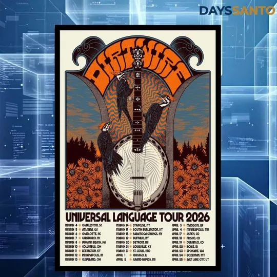 Discover Dirtwire 2026 Universal Language Tour Poster Home Decor, Wall Art, Fan Gift