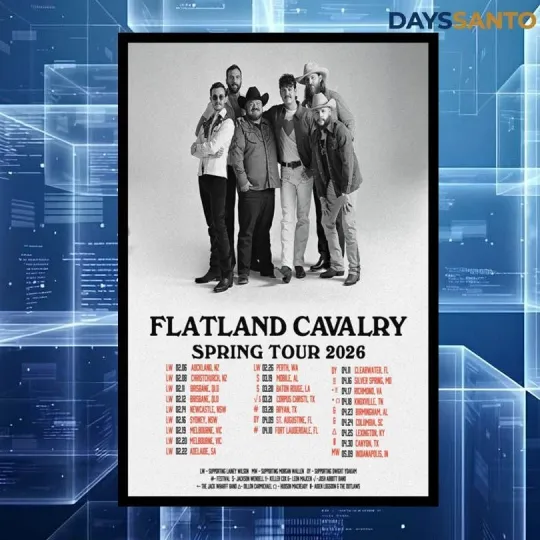 Discover Flatland Cavalry Spring Tour 2026 Poster Home Decor, Wall Art, Fan Gift