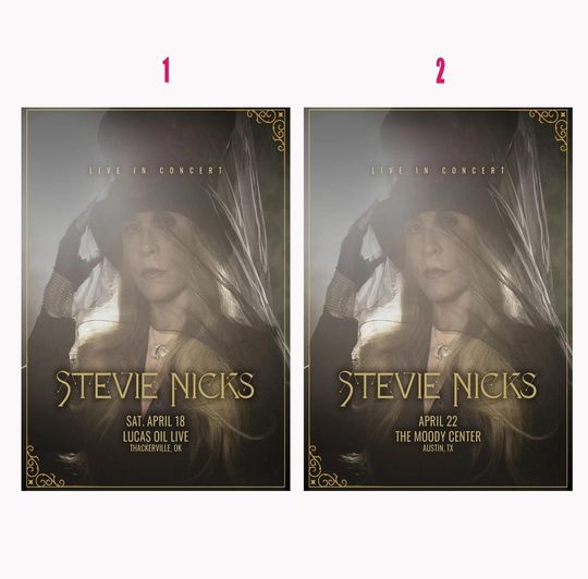 Custom Stevie Nicks April 18, April 22 Tour 2026 US Poster
