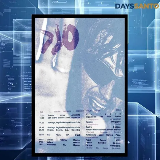 Discover Djo South America Mexico Tour 2026 Poster Home Decor, Wall Art, Fan Gift