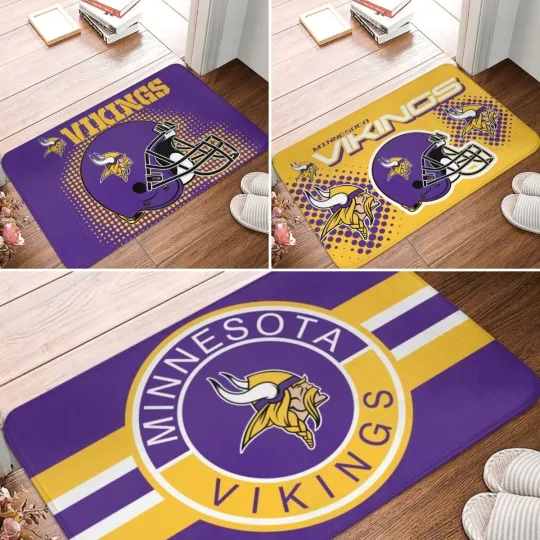 Vikings Minnesota Carpet 16x24in Doormat Floor Mat Non-slip Mat Home Décor